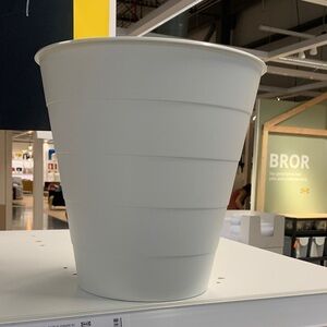 Basic & Sturdy White Waste Bin from IKEA